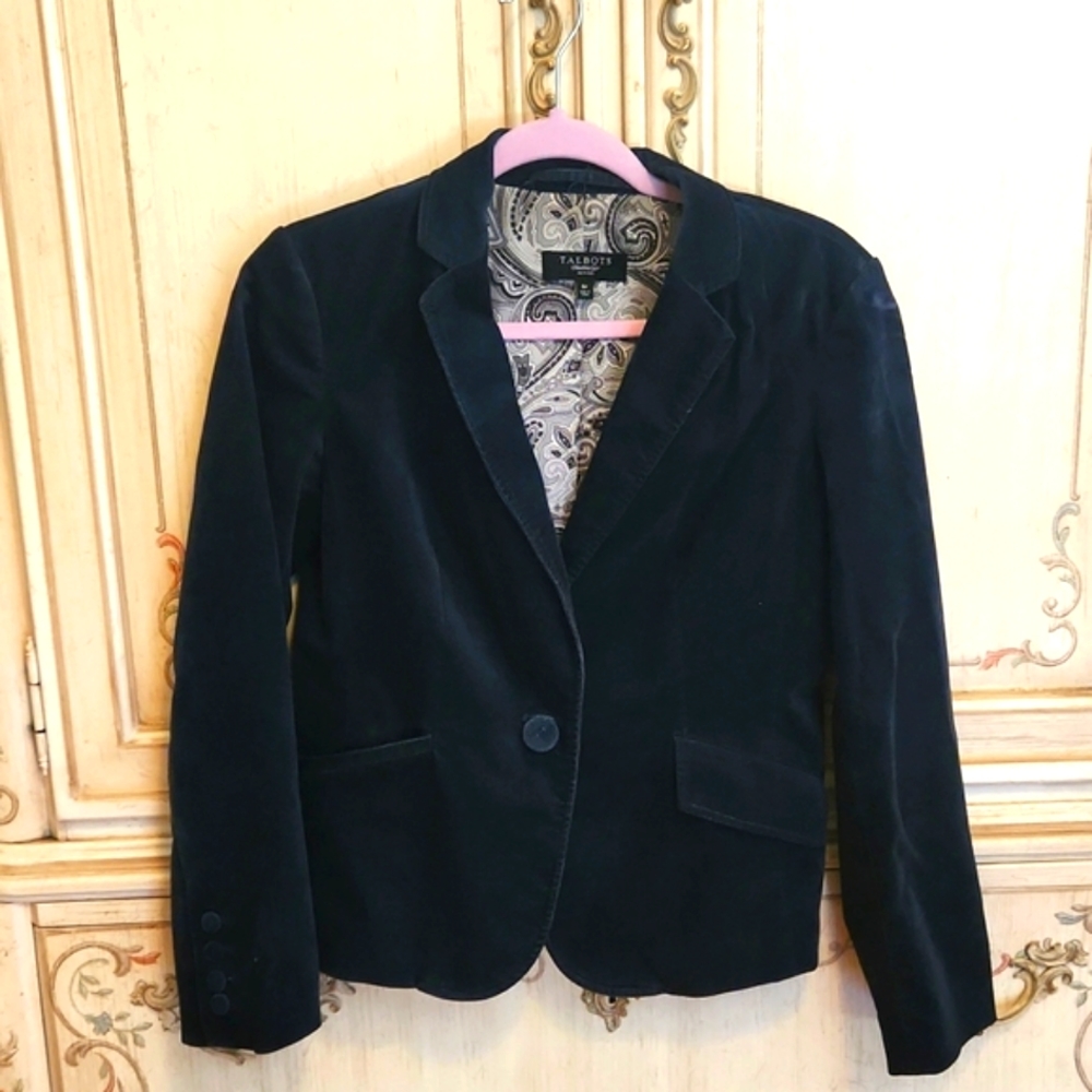 Talbots Velvet Tailored Blazer